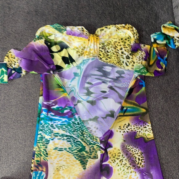 Strapless, low cut out in back, maxi dress - Picture 4 of 5